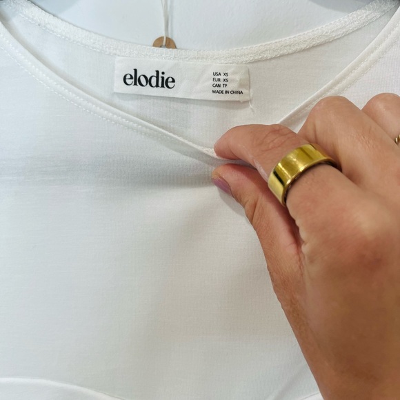 Elodie • Women’s White Ruched Front Long Sleeve Top XS NWT - Picture 10 of 10